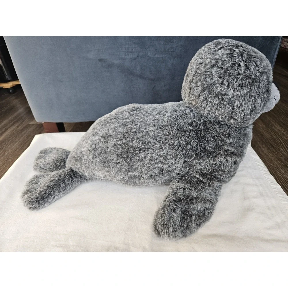 Realistic Seal Plush Grey Stuffed Toy Sea Animal Kelly Toy New With Tags